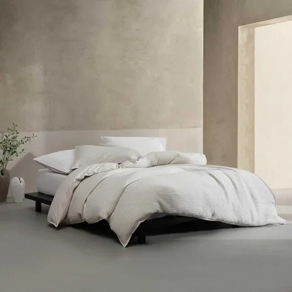 King Duvet Cover Set, Luxuriously Soft Home Decor, Modern Cotton Ribbed Matelass - Picture 6 of 8